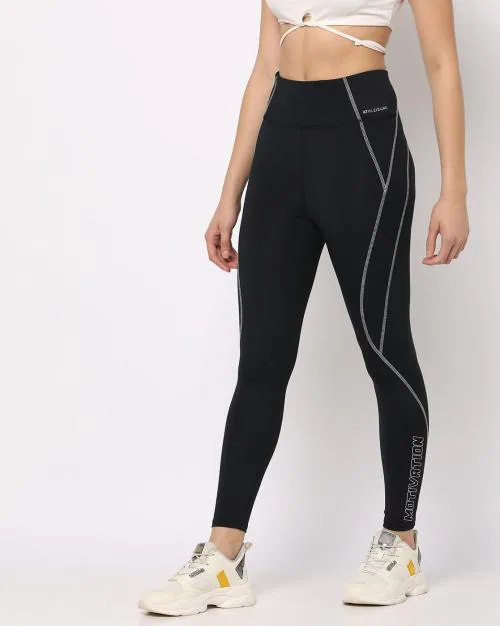 Buy Leggings with Contrast Stitch Accent Online at Best Prices in India