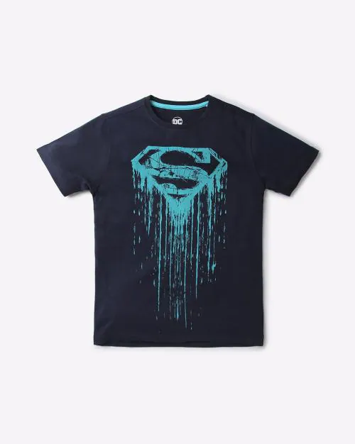 Superman Print Round-Neck T-Shirt