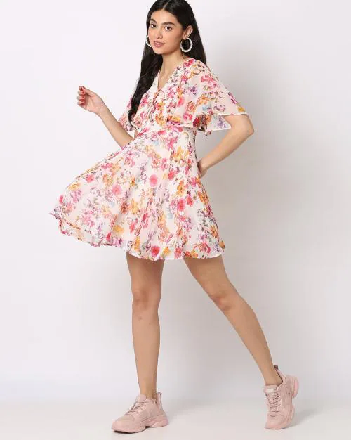 Buy Floral Print Skater Dress Online at Best Prices in India - JioMart.