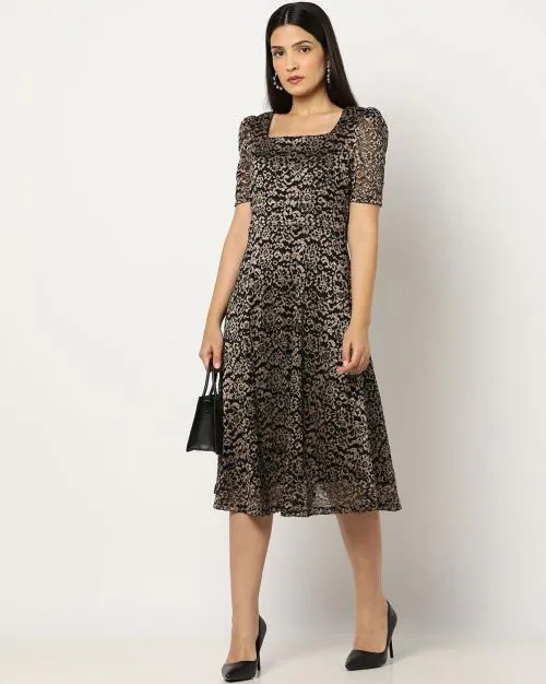 Lace Fit & Flare Dress