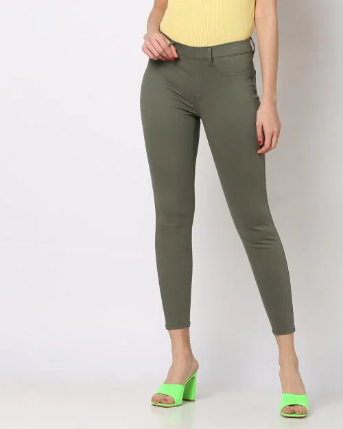 Flat-Front Skinny Pants