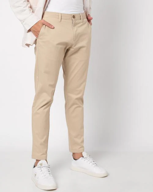 Buy Ankle-Length Chinos with Insert Pockets Online at Best Prices in ...