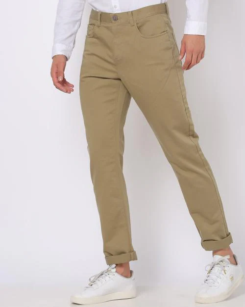 Tapered Fit Flat-Front Chinos