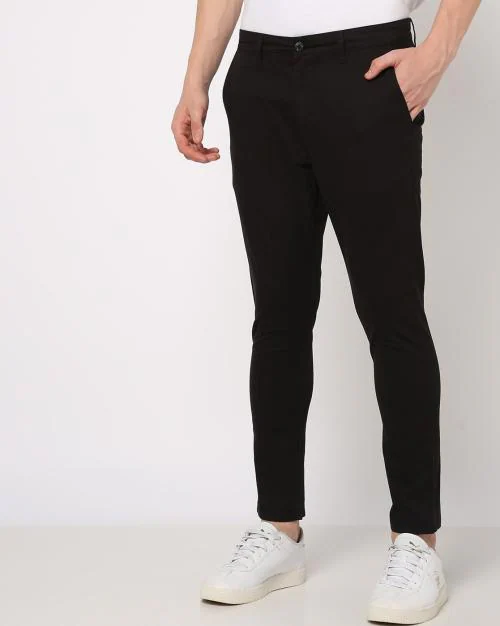 Skinny Fit Flat-Front Ankle Length Chinos