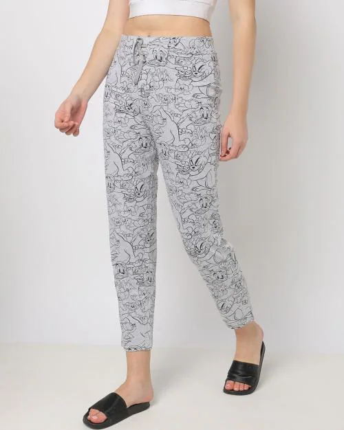 Tom & Jerry Print Pyjamas with Drawstring Waist