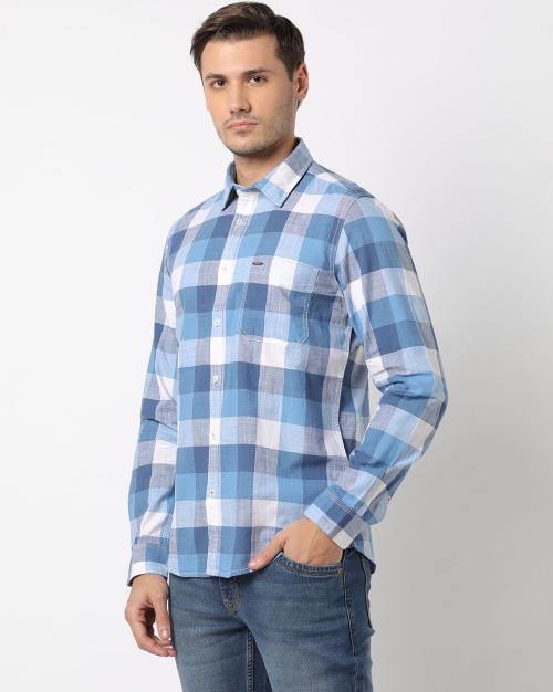 Buy Checked Spread Collar Shirt Online at Best Prices in India JioMart.