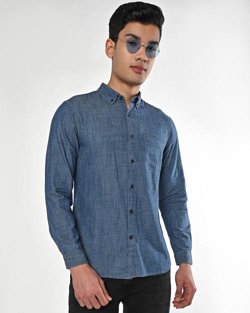 Cotton Shirt with Patch Pocket