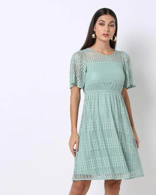 Lace Fit & Flare Dress