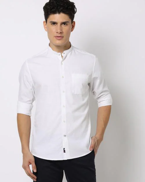 Slim Fit Shirt with Patch Pocket