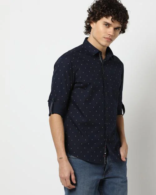 Micro Print Slim Fit Shirt
