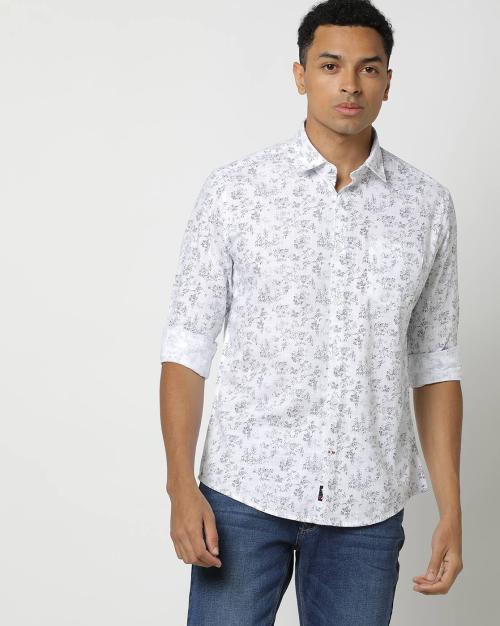 Floral Print Slim Fit Shirt