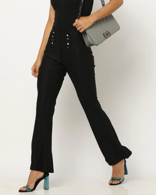 Panelled Bootcut Pants