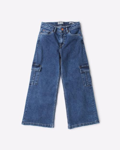 Girls Jeans with Flap Pocket