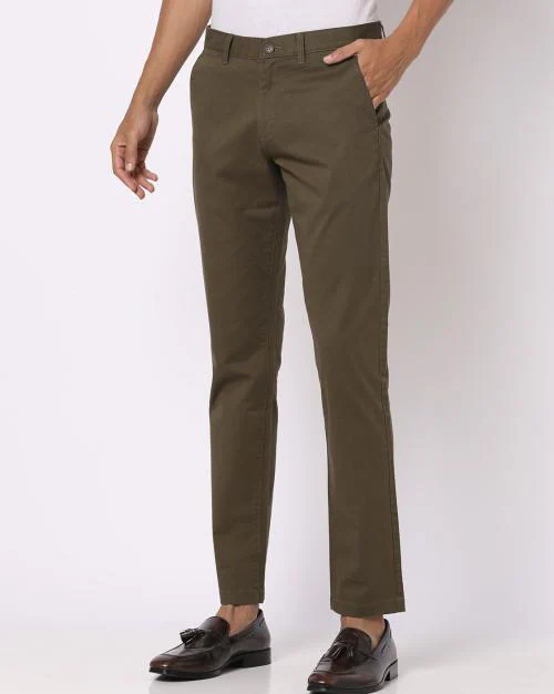 Buy FlatFront Tapered Fit Chinos Online at Best Prices in India JioMart.