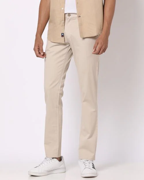 Buy FlatFront Tapered Fit Chinos Online at Best Prices in India JioMart.
