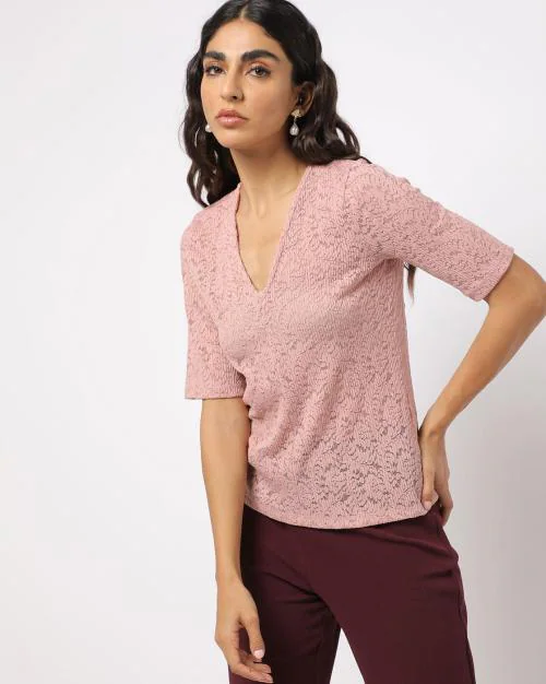 Lace VNeck Top JioMart