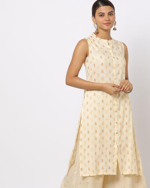 Raindrop Print Straight Kurta