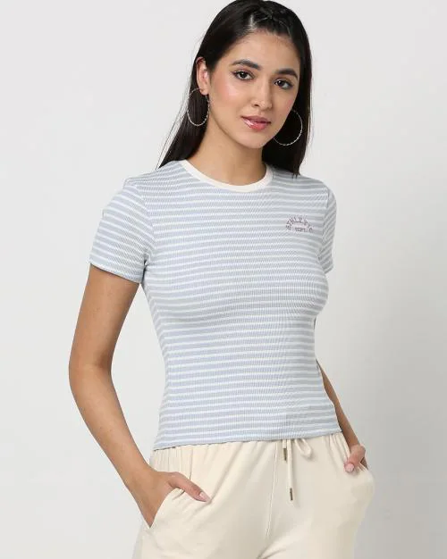 Striped Crew-Neck Top