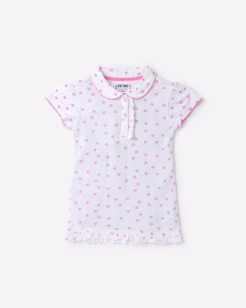 Floral Print Polo T-Shirt