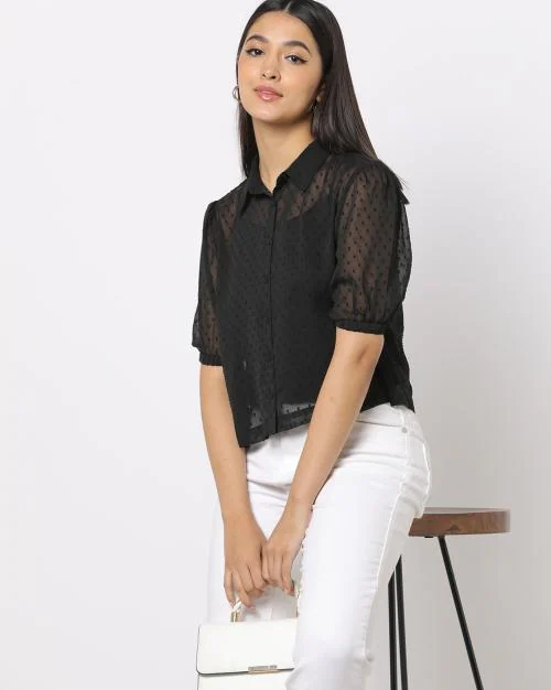 Dobby Weave Shirt with Slip