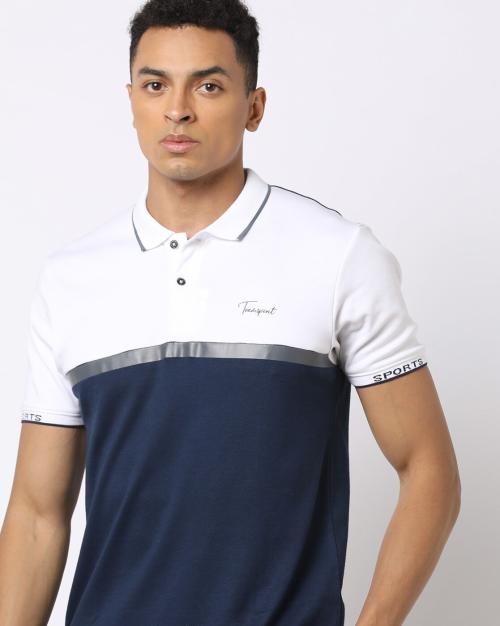Regular Fit Colourblock Polo T-Shirt