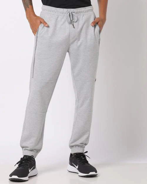 Men Heathered Joggers with Insert Pockets