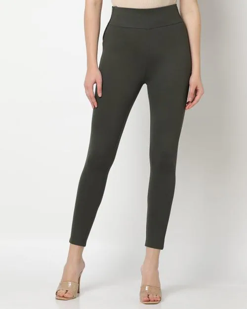 Women Jeggings with Zip Closure