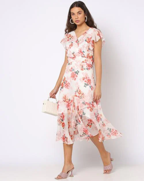 Buy Floral Print Wrap Dress Online at Best Prices in India JioMart.