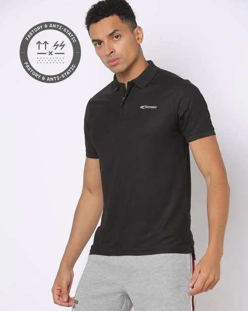 Regular Fit Polo T-Shirt with Logo Print
