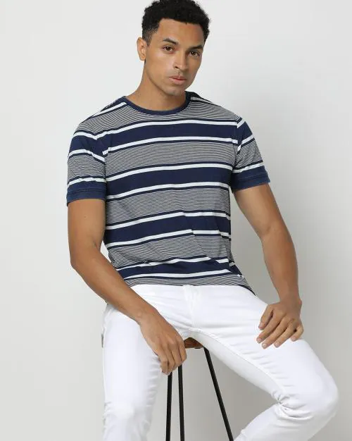Striped Crew-Neck Slim Fit T-Shirt