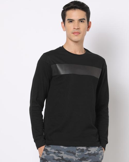 Buy Regular Fit Ribbed CrewNeck TShirt Online at Best Prices in India