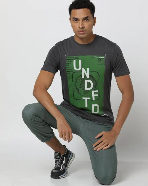 Graphic Print Slim Fit Crew-Neck T-Shirt