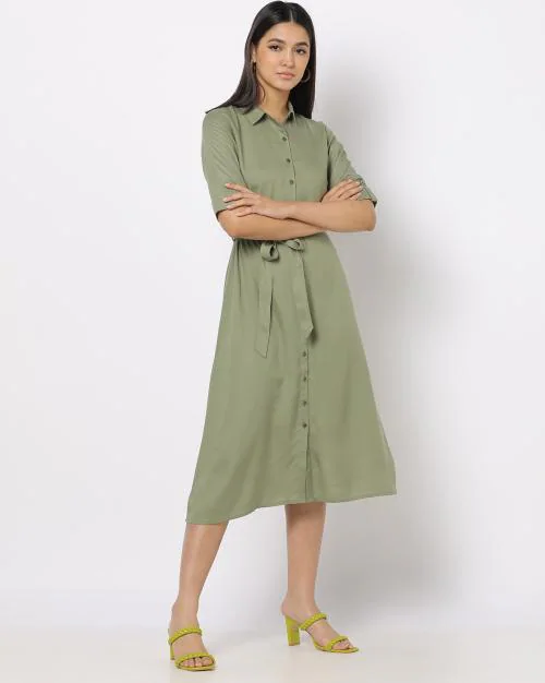 Shirt Dress with Belt