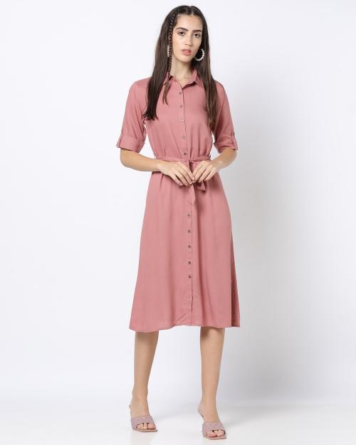 Shirt Dress with Belt