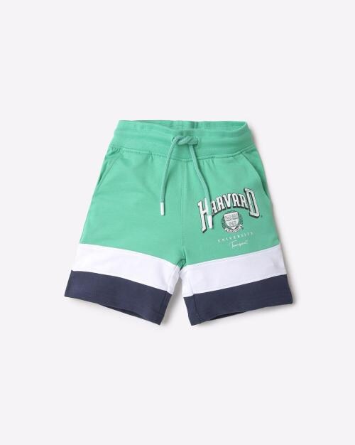 Colourblock Shorts with Insert Pockets