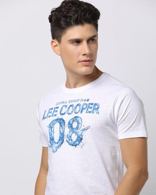 Regular Fit Logo Print Crew-Neck T-Shirt