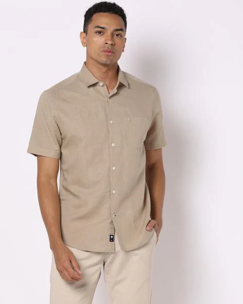 Slim Fit Shirt with Patch Pocket