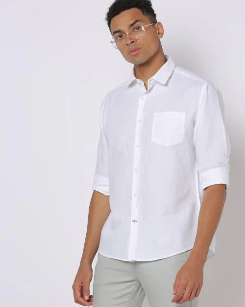 Slim Fit Shirt with Patch Pocket