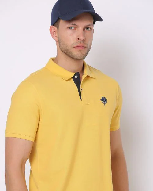 Regular Fit Embroidered Polo T-Shirt