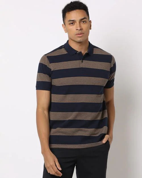 Regular Fit Striped Polo T-Shirt