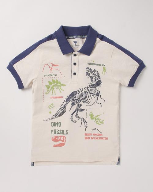 Graphic Print Polo T-Shirt