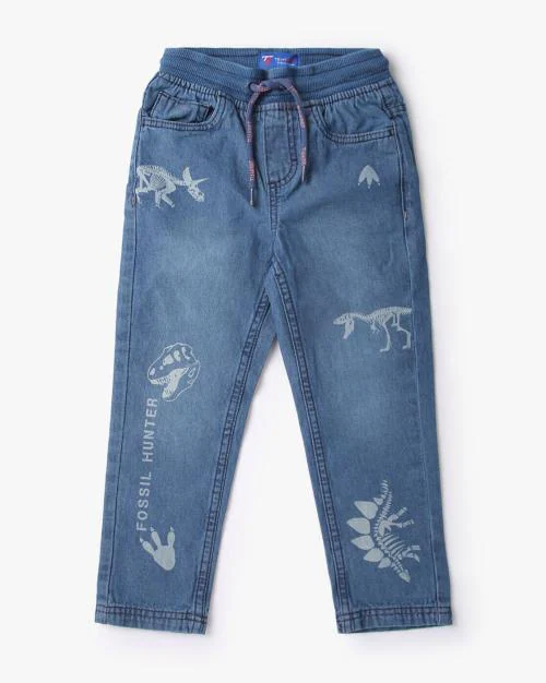 Boys Printed Straight Fit Jeggings