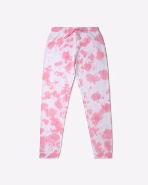 Girls Tie & Dye Joggers with Drawstring Waist