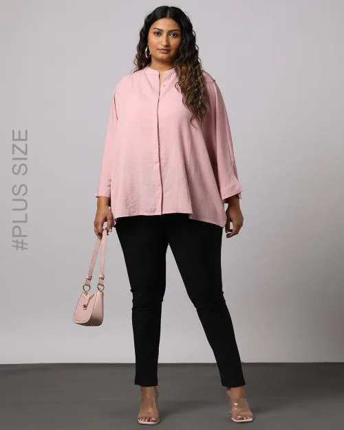 Women Mandarin Collar Shirt