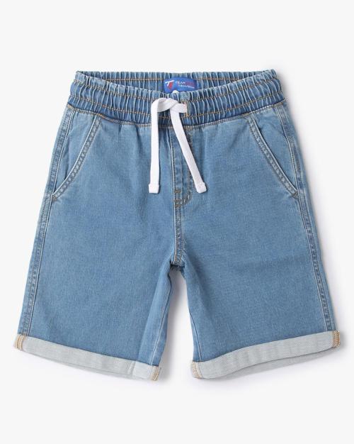 Lightly Washed Denim Shorts
