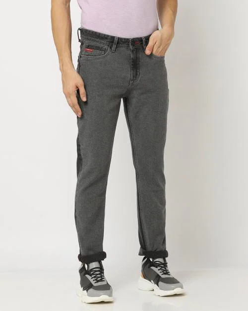 Men Lightly Washed Slim Fit Jeans