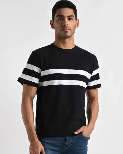 Regular Fit Striped Crew-Neck T-Shirt