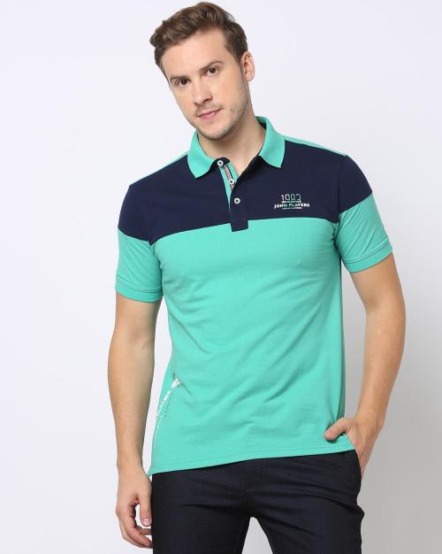 Buy Colorblock Slim Fit Polo TShirt Online at Best Prices in India