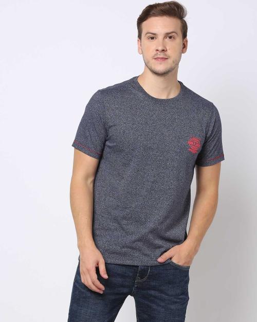 Heathered Slim Fit Crew-Neck T-Shirt