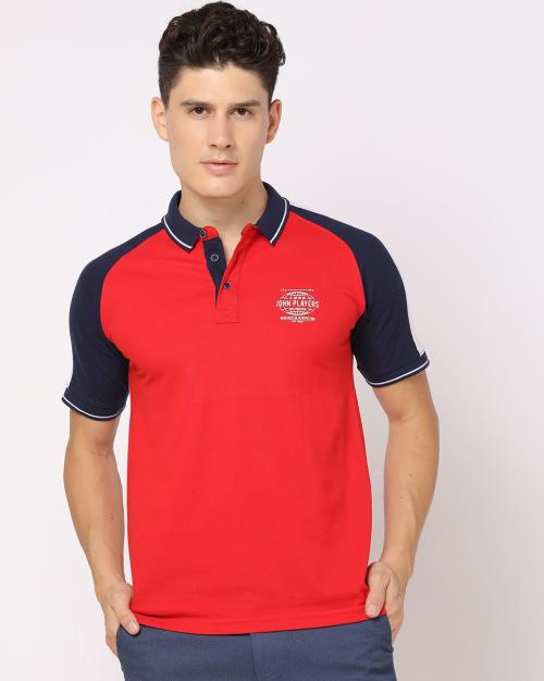 Buy Colourblock Slim Fit Polo TShirt Online at Best Prices in India